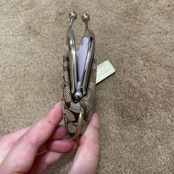 Coach Vintage Y2K Classic Canvas Logo Coin Purse Wallet - Picture 6 of 11